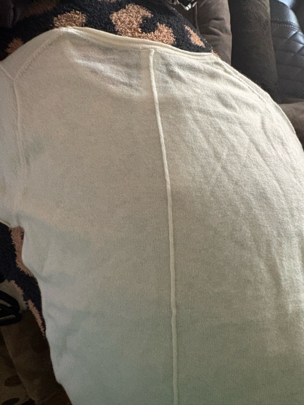 Skims featherweight cashmere Cream Lightweight Knit Top NWT size Small - Picture 5 of 8